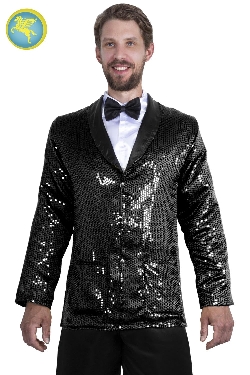 GIACCA PAILLETTES NERO